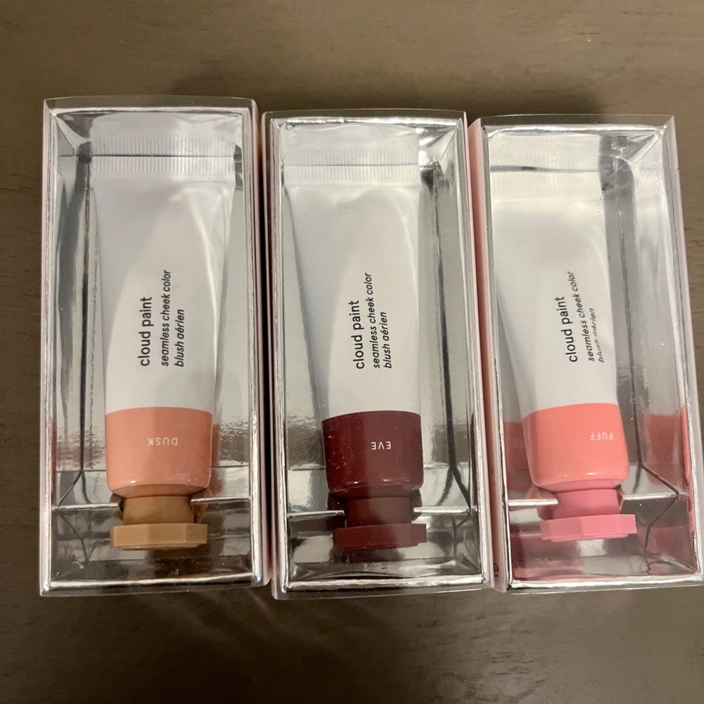 Glossier Cloud Paint Trio, Dusk, Eve, Puff